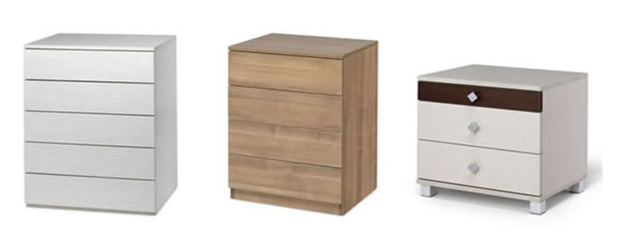 Cajoneras de Madera con Frente Solapado