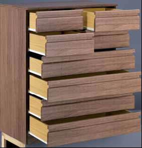 Cajoneras de Madera Partidas Solapadas