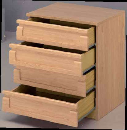 Cajoneras de madera solapada Combi
